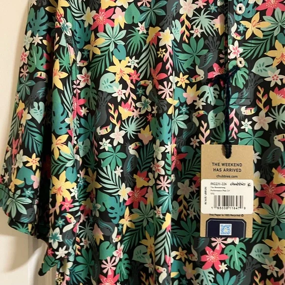 Chubbies Tropical Floral Men's Performance Polo All over Print - Picture 3 of 9